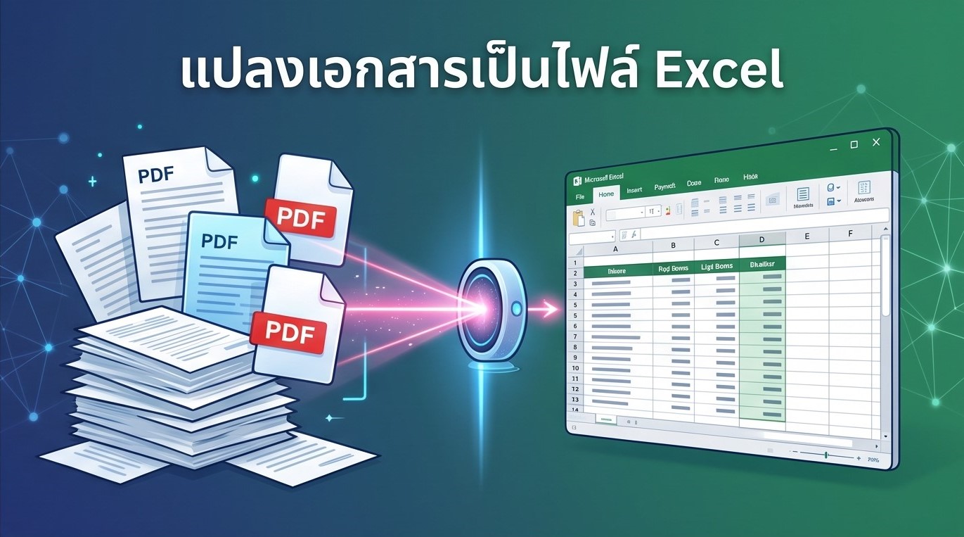 แปลงเอกสารเป็นไฟล์ Excel
